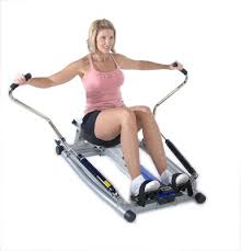 woman on rowing machine 